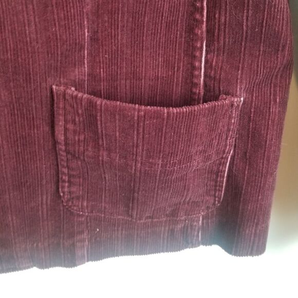 SONOMA " LIFE &STYLE" PETITE STRETCH SIZE PXL. BURGANDY. COTTON, SPANDEX BLAZER - Picture 3 of 15